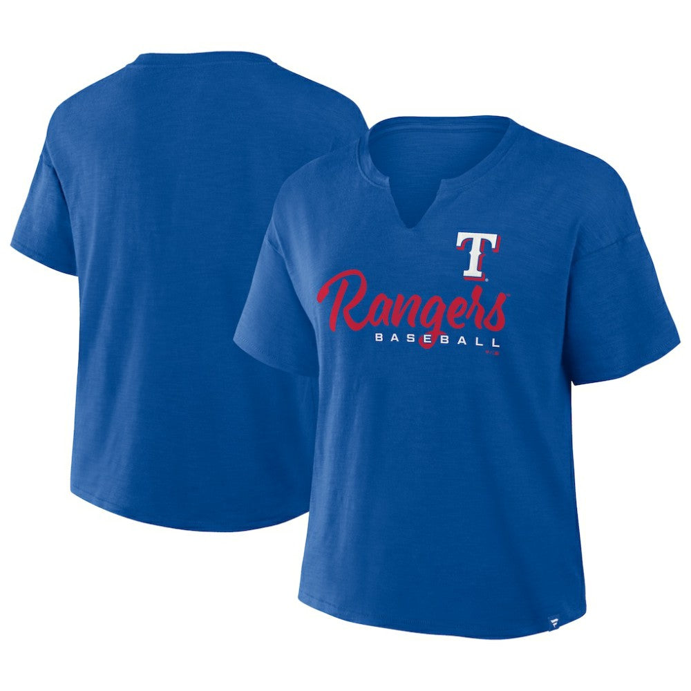 Texas Rangers Women's Fan Fave Stadium Slub Boxy T-Shirt - Royal