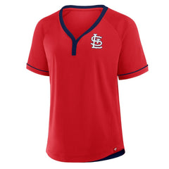 St. Louis Cardinals Women's League Diva Star Raglan V-Neck T-Shirt - Red