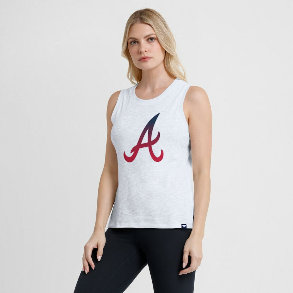 Atlanta Braves Women's Activate Slub Tank Top - White