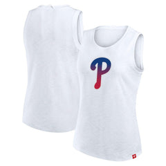 Philadelphia Phillies Women's Activate Slub Tank Top - White