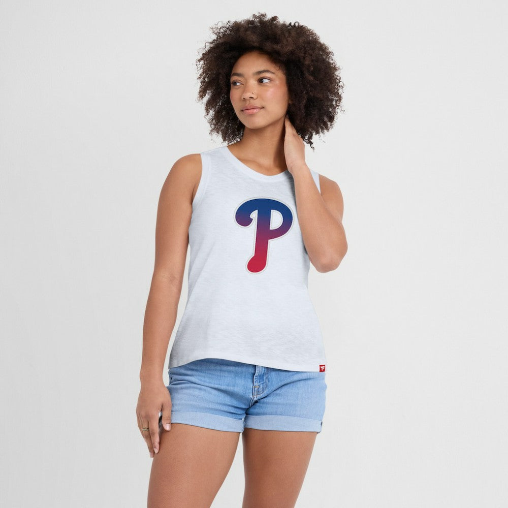 Philadelphia Phillies Women's Activate Slub Tank Top - White