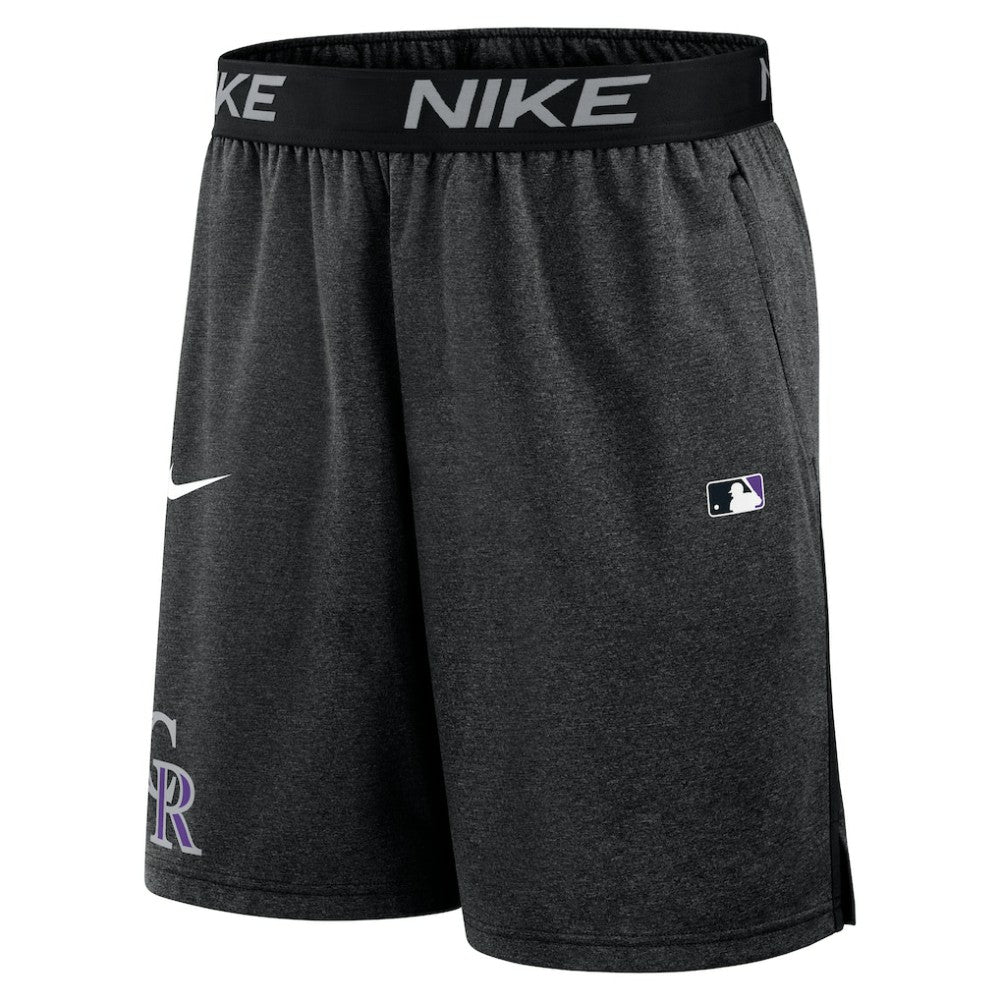 Colorado Rockies Authentic Collection Performance Knit Shorts - Black | Nike