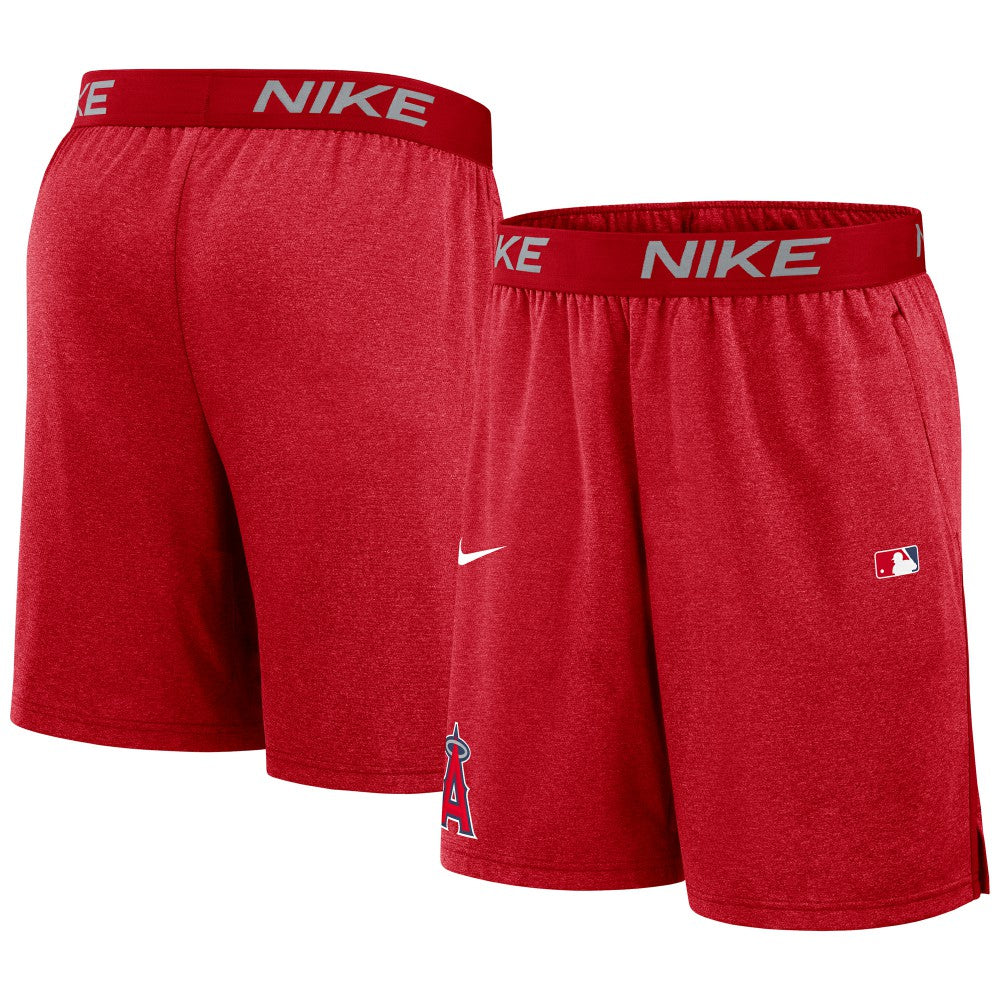 Los Angeles Angels Authentic Collection Performance Knit Shorts - Red | Nike