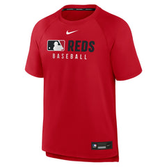 Cincinnati Reds Authentic Collection Pregame Raglan Dri-FIT T-Shirt - Red | Nike