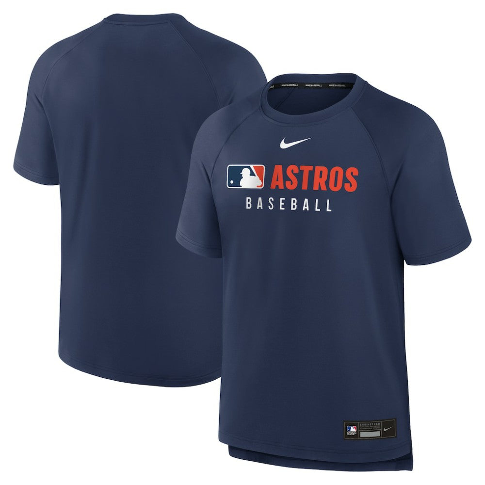 Houston Astros Authentic Collection Pregame Raglan Dri-FIT T-Shirt - Navy | Nike