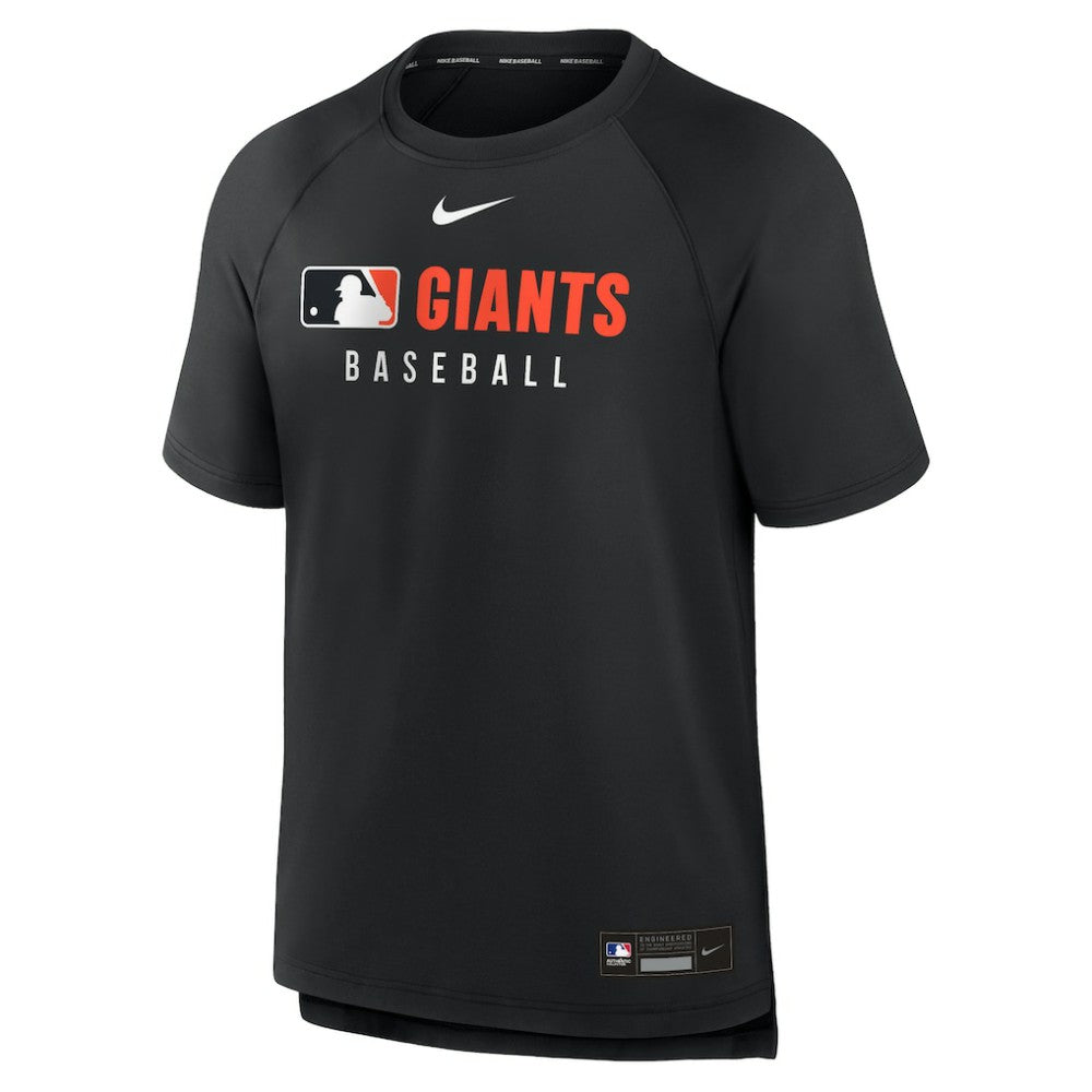 San Francisco Giants Authentic Collection Pregame Raglan Dri-FIT T-Shirt - Black | Nike