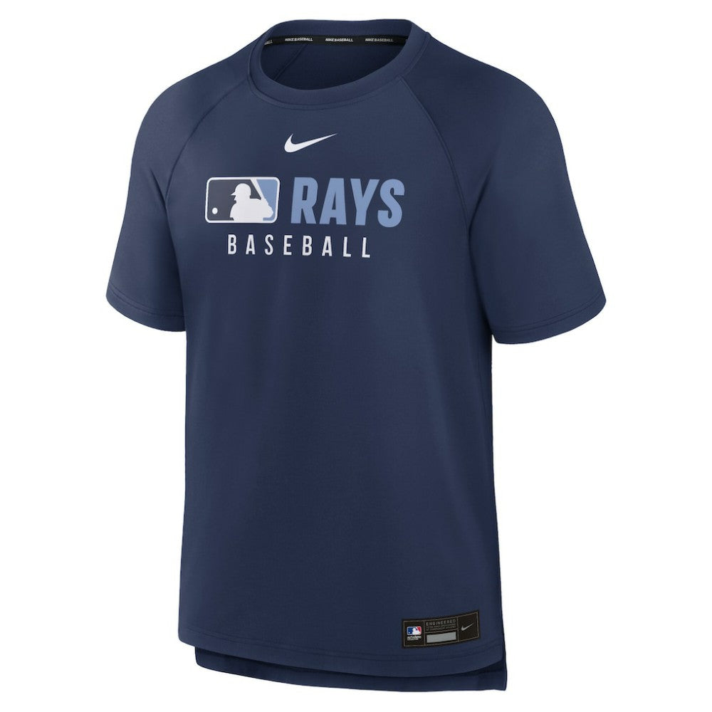 Tampa Bay Rays Authentic Collection Pregame Raglan Dri-FIT T-Shirt - Navy | Nike
