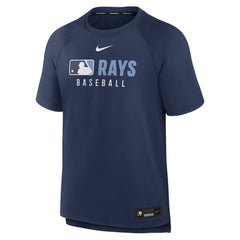Tampa Bay Rays Authentic Collection Pregame Raglan Dri-FIT T-Shirt - Navy | Nike