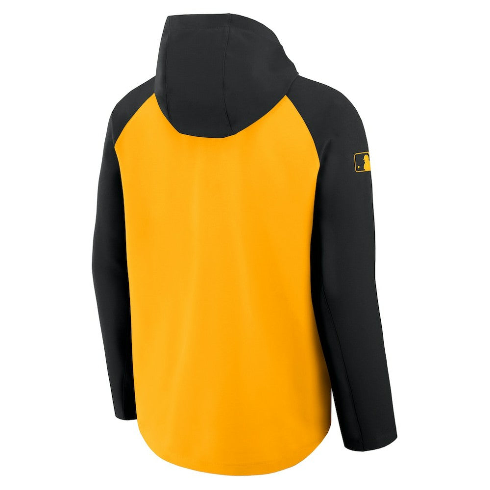 Pittsburgh Pirates Authentic Collection Raglan Performance Full-Zip Jacket - Gold/Black | Nike