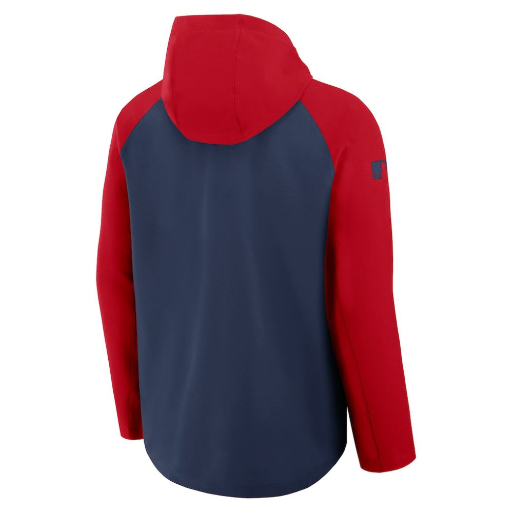 Los Angeles Angels Authentic Collection Raglan Performance Full-Zip Jacket - Navy/Red | Nike
