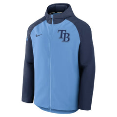 Tampa Bay Rays Authentic Collection Raglan Performance Full-Zip Jacket - Light Blue/Navy | Nike
