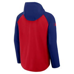 Texas Rangers Authentic Collection Raglan Performance Full-Zip Jacket - Red/Royal | Nike