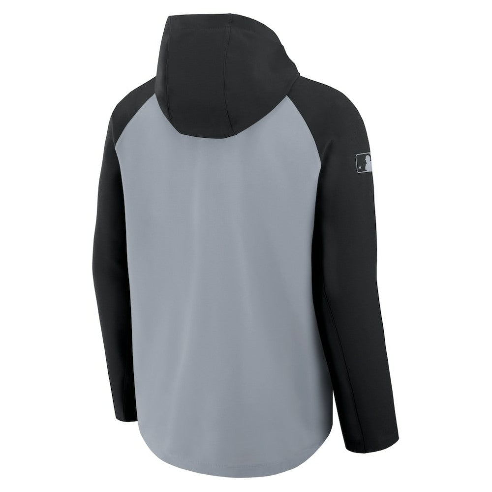 Chicago White Sox Authentic Collection Raglan Performance Full-Zip Jacket - Gray/Black | Nike