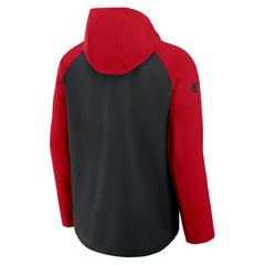 Cincinnati Reds Authentic Collection Raglan Performance Full-Zip Jacket - Black/Red | Nike