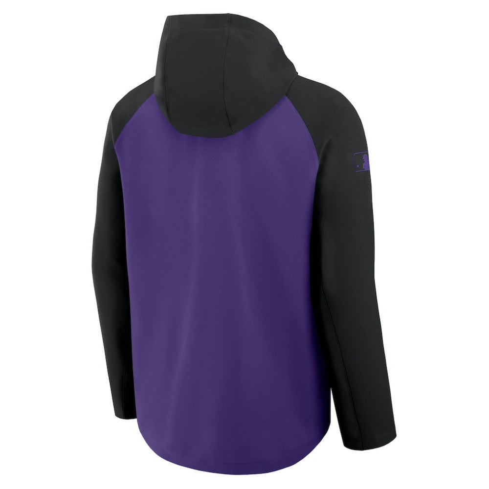 Colorado Rockies Authentic Collection Raglan Performance Full-Zip Jacket - Purple/Black | Nike