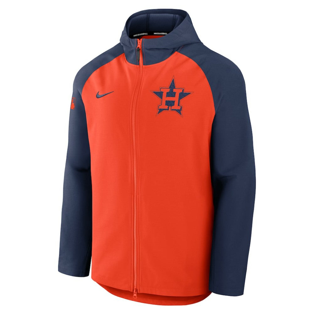 Houston Astros Authentic Collection Raglan Performance Full-Zip Jacket - Orange/Navy | Nike