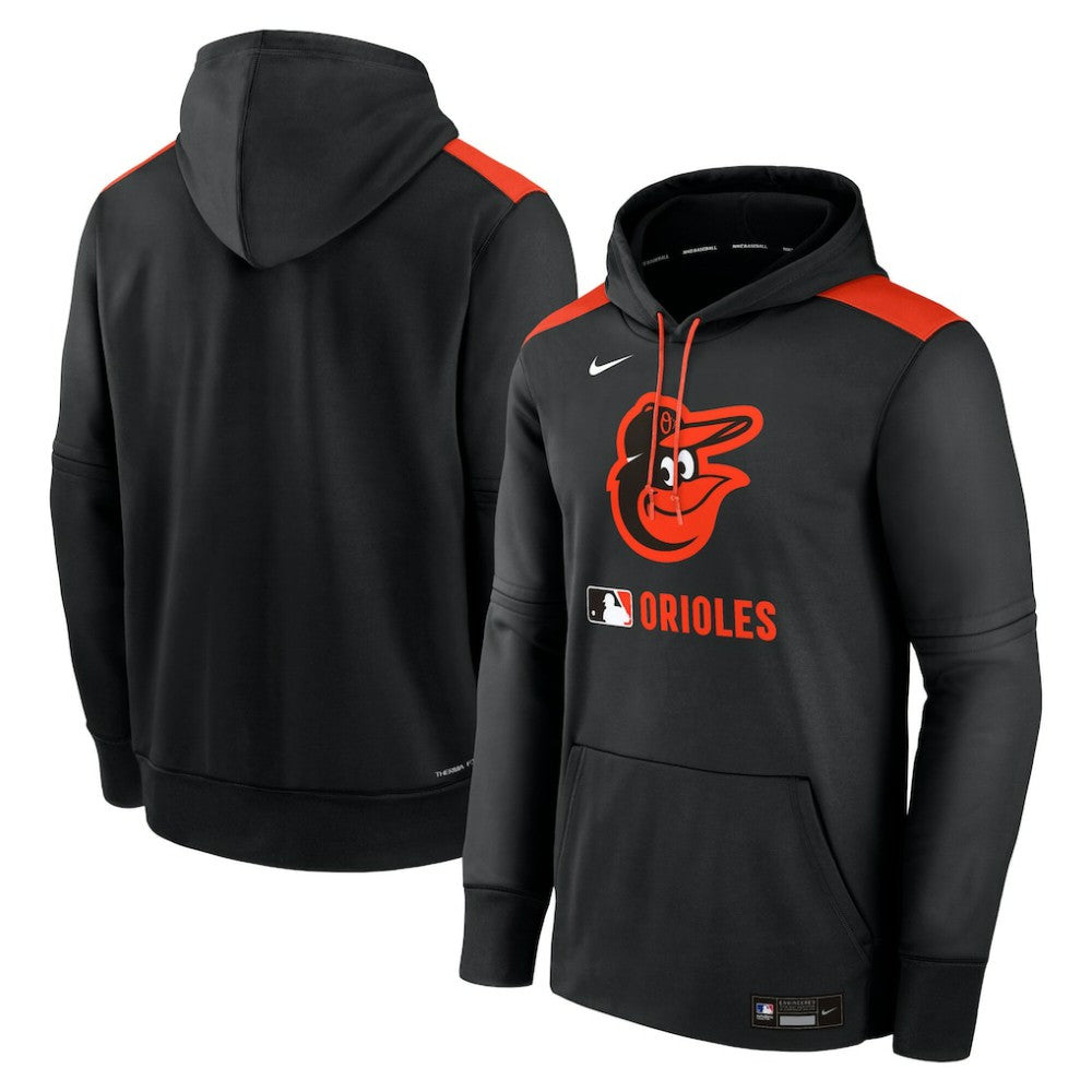 Baltimore Orioles Authentic Collection Performance Pullover Hoodie - Black | Nike