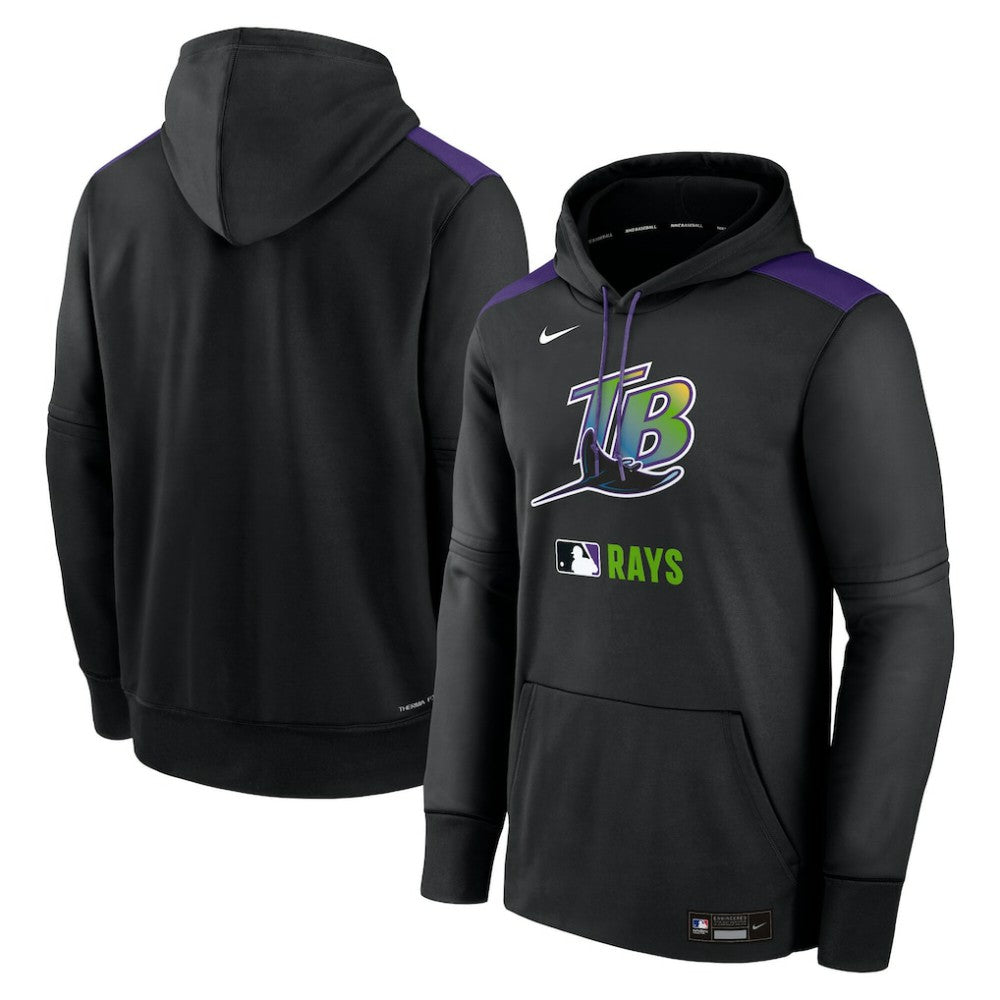 Tampa Bay Rays Authentic Collection Performance Pullover Hoodie - Black | Nike