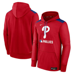 Philadelphia Phillies Authentic Collection Performance Pullover Hoodie - Red | Nike