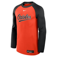 Baltimore Orioles Authentic Collection Game Time Raglan Dri-FIT Long Sleeve T-Shirt - Orange/Black | Nike