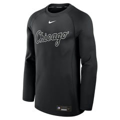 Chicago White Sox Authentic Collection Game Time Raglan Dri-FIT Long Sleeve T-Shirt - Black | Nike