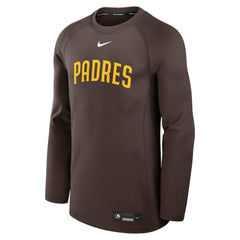 San Diego Padres Authentic Collection Game Time Raglan Dri-FIT Long Sleeve T-Shirt - Brown | Nike