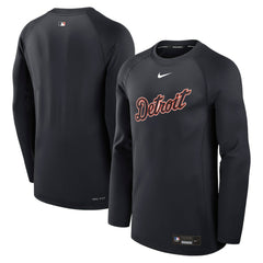 Detroit Tigers Authentic Collection Game Time Raglan Dri-FIT Long Sleeve T-Shirt - Navy | Nike