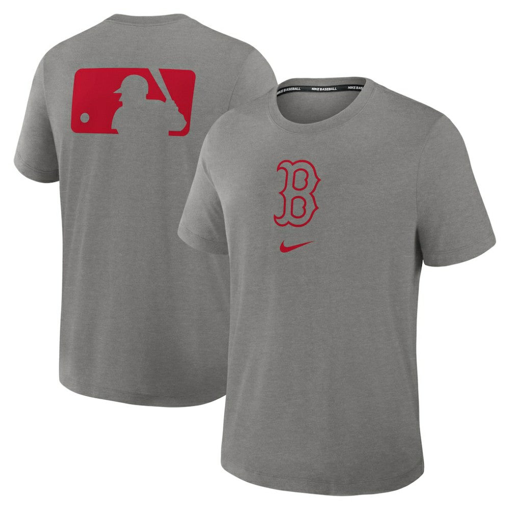 Boston Red Sox Authentic Collection Early Work Tri-Blend Dri-FIT T-Shirt - Heather Charcoal | Nike