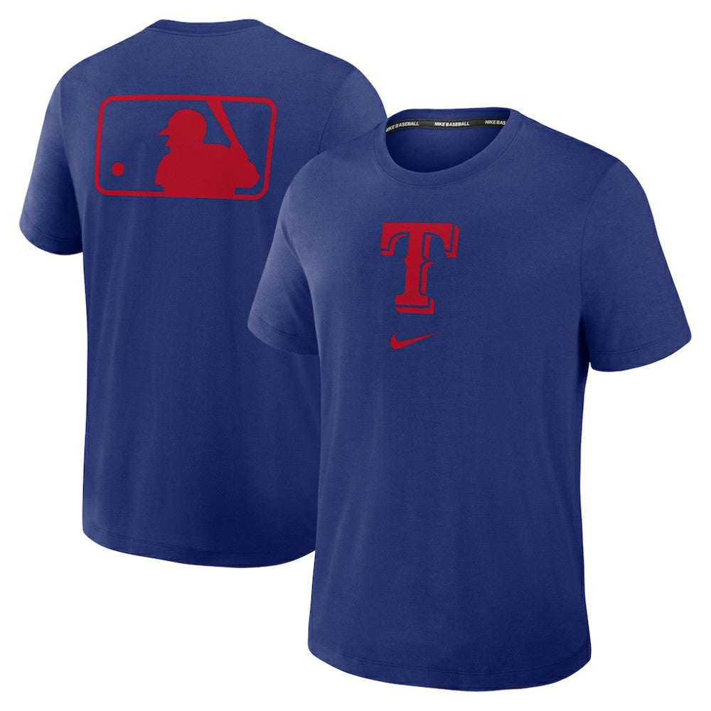 Texas Rangers Authentic Collection Early Work Tri-Blend Dri-FIT T-Shirt - Royal | Nike