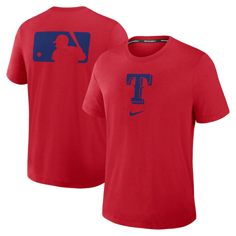 Texas Rangers Authentic Collection Early Work Tri-Blend Dri-FIT T-Shirt - Red | Nike