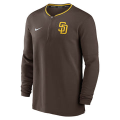 San Diego Padres Authentic Collection Performance Half-Zip Top - Brown | Nike
