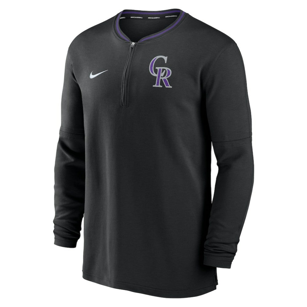Colorado Rockies Authentic Collection Performance Half-Zip Top - Black | Nike