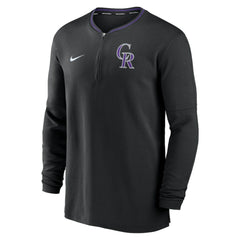Colorado Rockies Authentic Collection Performance Half-Zip Top - Black | Nike