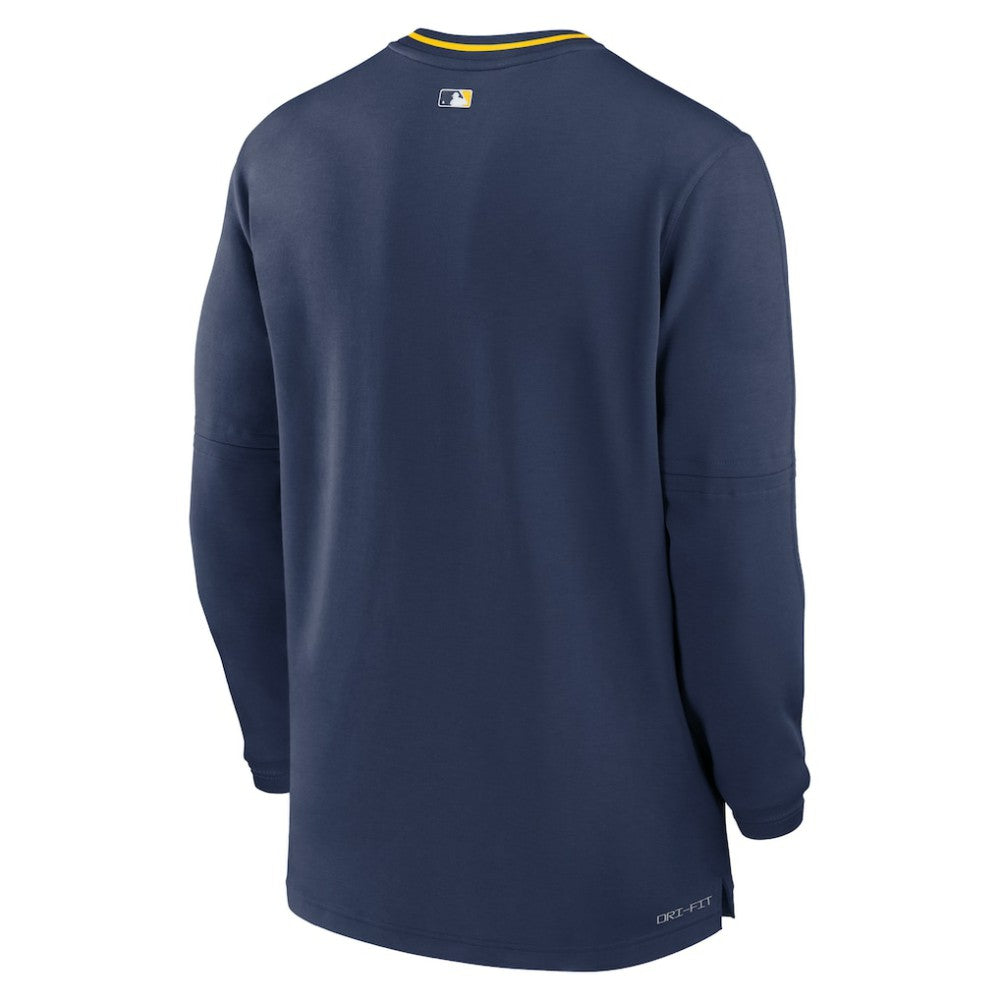 Milwaukee Brewers Authentic Collection Performance Half-Zip Top - Navy | Nike