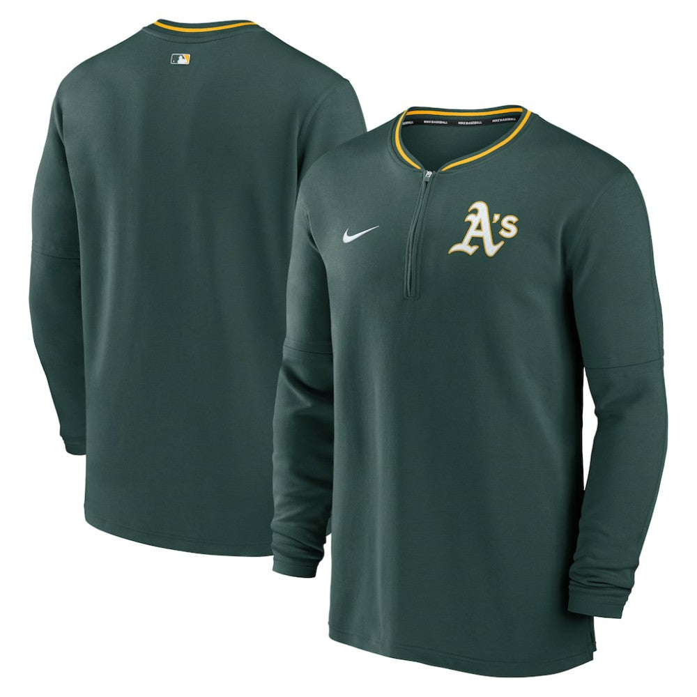 Athletics Authentic Collection Performance Half-Zip Top - Green | Nike