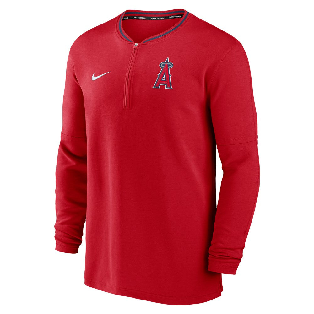 Los Angeles Angels Authentic Collection Performance Half-Zip Top - Red | Nike