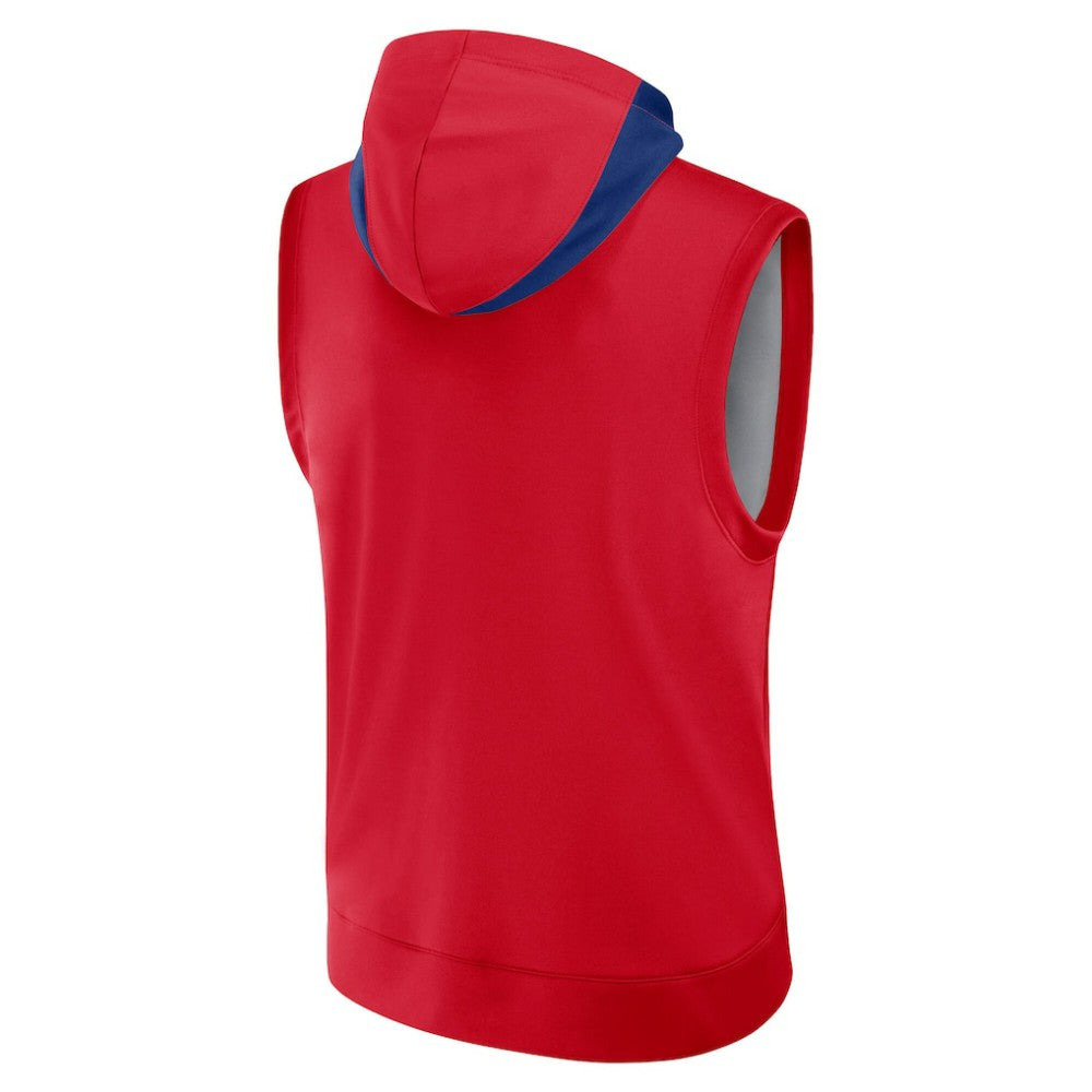 Philadelphia Phillies Authentic Collection Dri-FIT Sleeveless Hoodie - Red | Nike