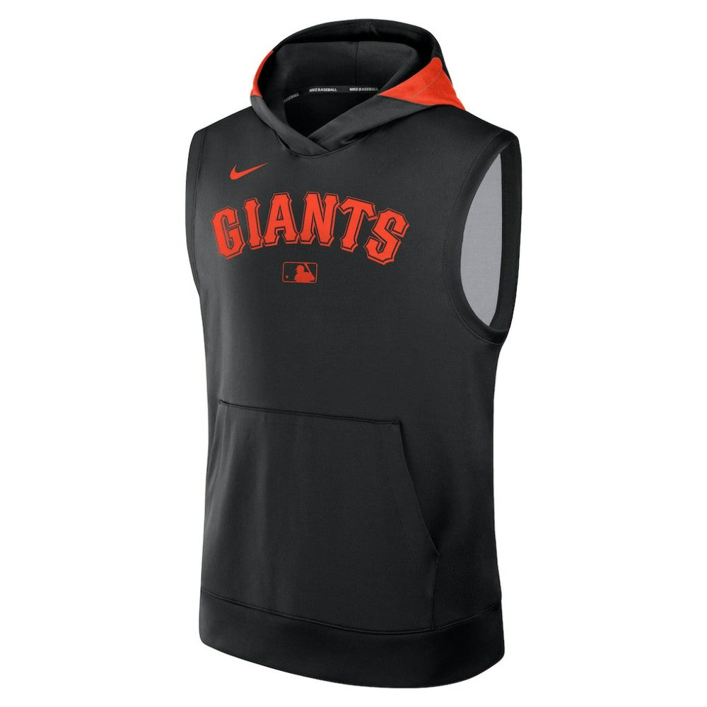 San Francisco Giants Authentic Collection Dri-FIT Sleeveless Hoodie - Black | Nike