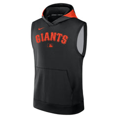 San Francisco Giants Authentic Collection Dri-FIT Sleeveless Hoodie - Black | Nike