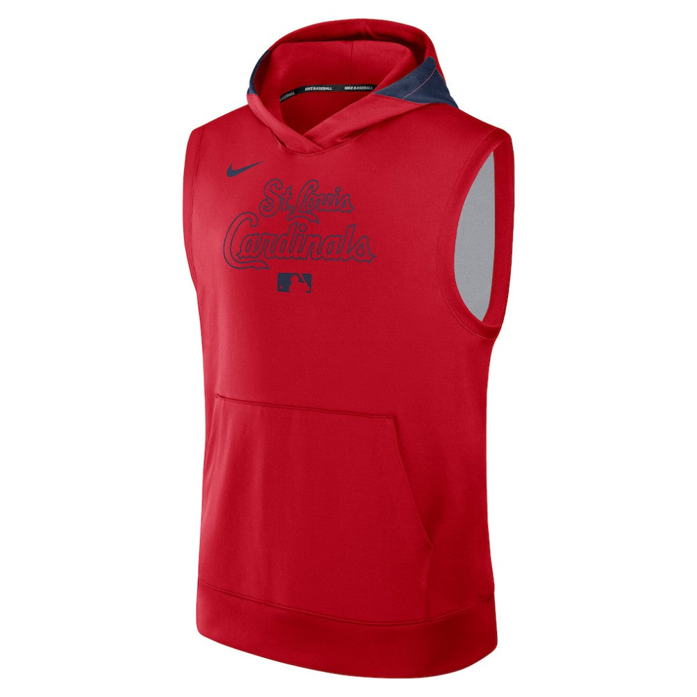 St. Louis Cardinals Authentic Collection Dri-FIT Sleeveless Hoodie - Red | Nike