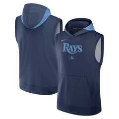 Tampa Bay Rays Authentic Collection Dri-FIT Sleeveless Hoodie - Navy | Nike