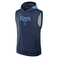 Tampa Bay Rays Authentic Collection Dri-FIT Sleeveless Hoodie - Navy | Nike