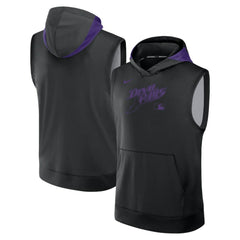 Tampa Bay Rays Authentic Collection Dri-FIT Sleeveless Hoodie - Black | Nike