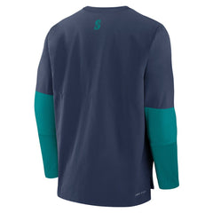 Seattle Mariners Authentic Collection Player Dri-FIT Lightweight Pullover  - Navy/Teal | Nike