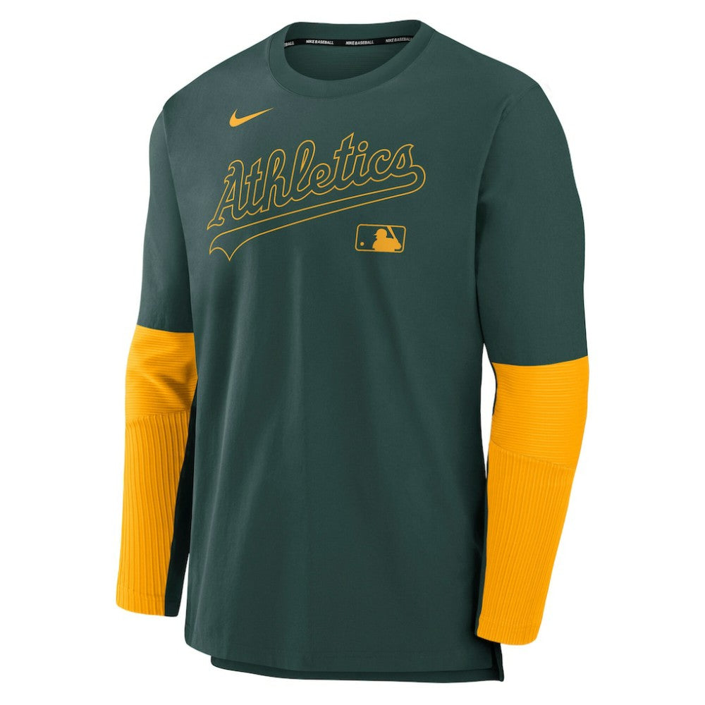 Athletics Authentic Collection Player Dri-FIT Lightweight Pullover  - Green/Gold | Nike