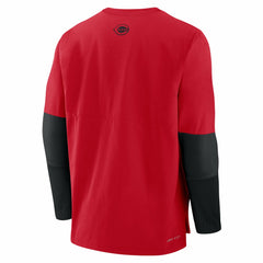 Cincinnati Reds Authentic Collection Player Dri-FIT Lightweight Pullover  - Red/Black | Nike