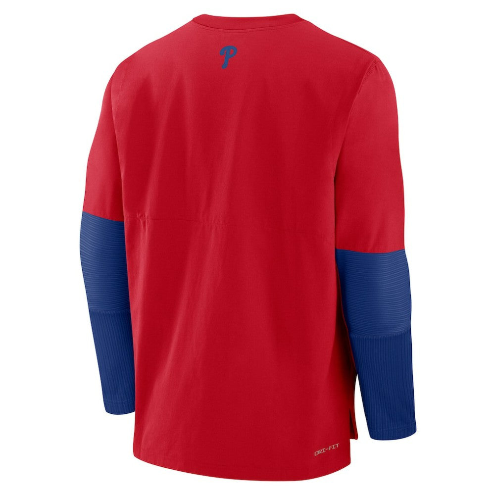 Philadelphia Phillies Authentic Collection Player Dri-FIT Lightweight Pullover  - Red/Royal | Nike
