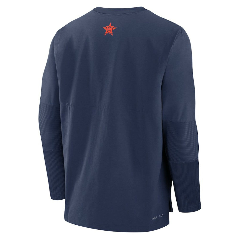 Houston Astros Authentic Collection Player Dri-FIT Lightweight Pullover  - Navy/Orange | Nike