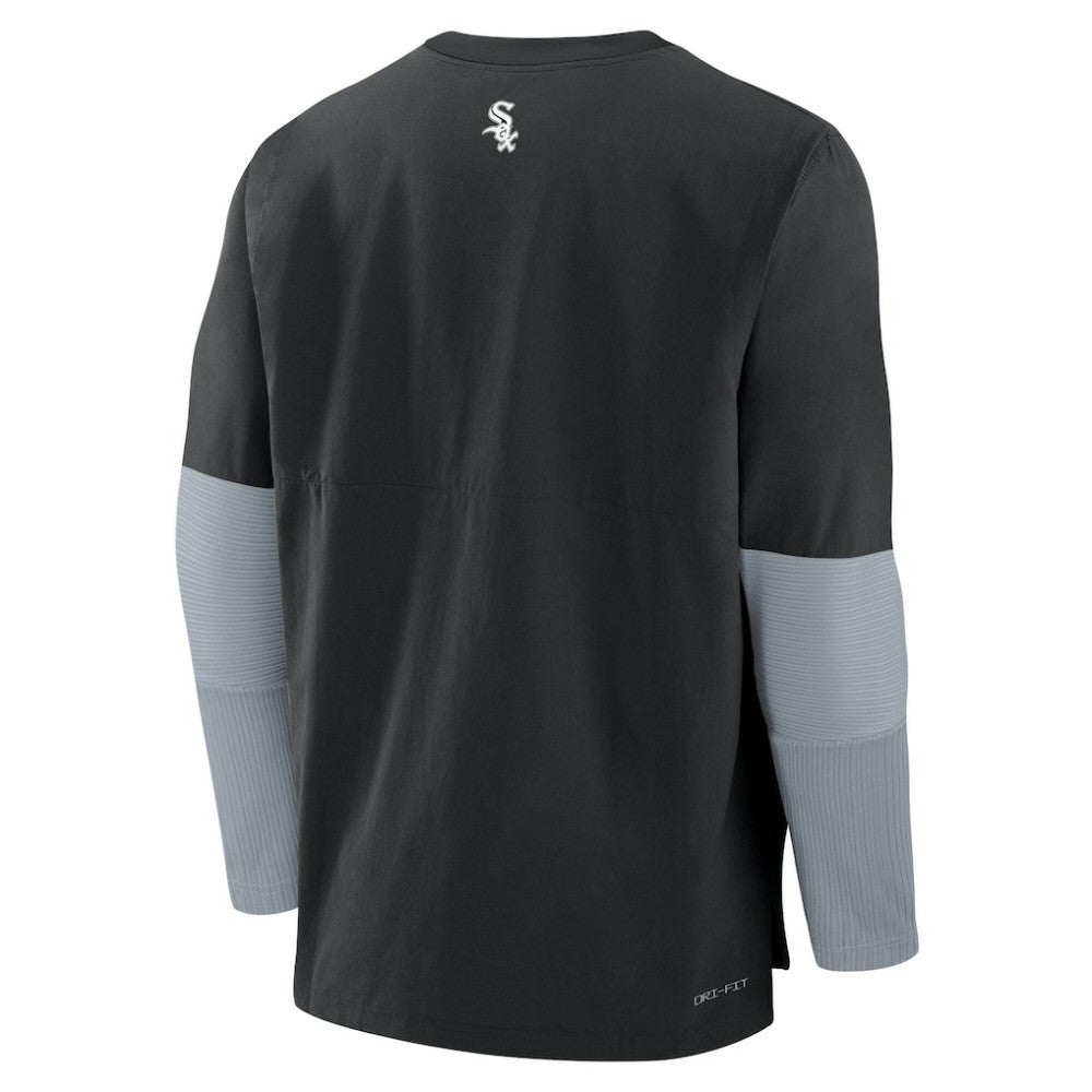 Chicago White Sox Authentic Collection Player Dri-FIT Lightweight Pullover  - Black/Gray | Nike