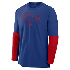 Chicago Cubs Authentic Collection Player Dri-FIT Lightweight Pullover  - Royal/Red | Nike